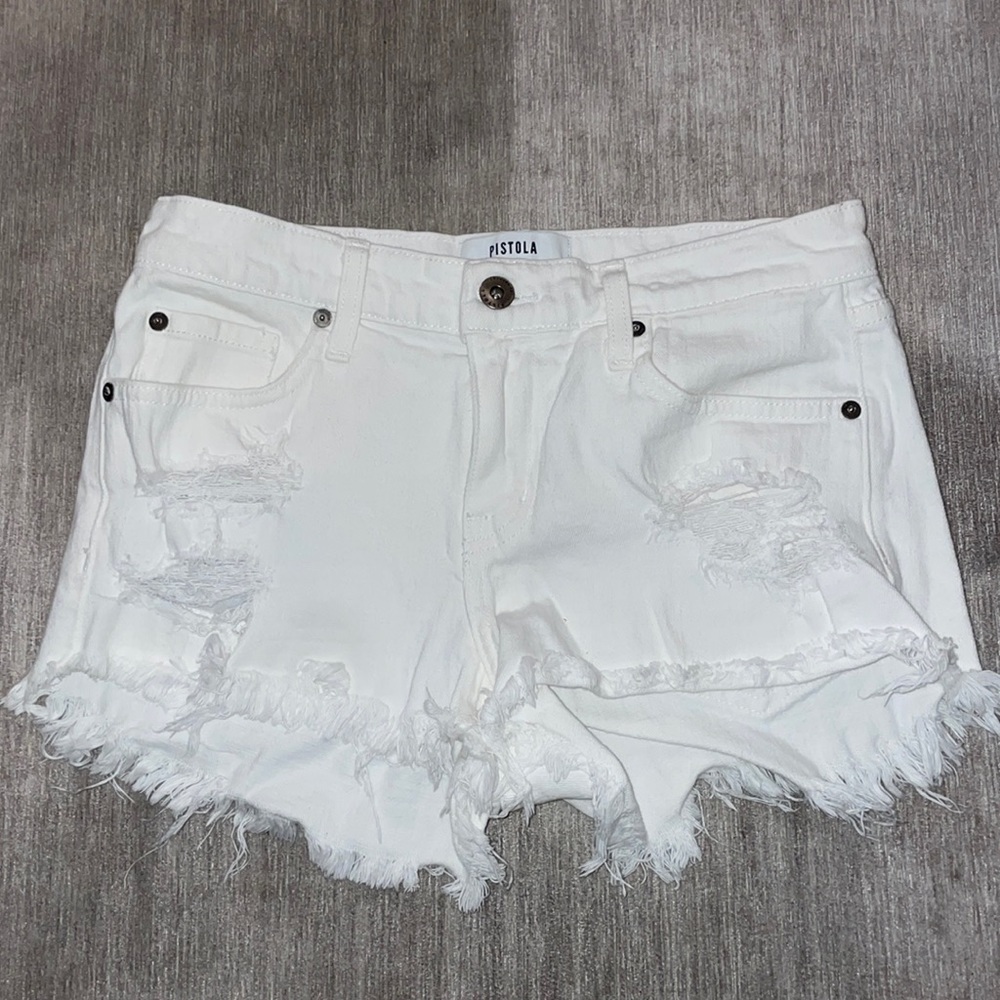 White Pistola Jean Shorts